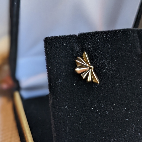 14K Solid Gold Sunstar Earrings - "Morning Light" - Picture 5 of 11